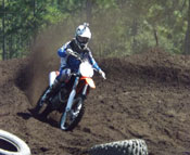 Team BTR Rider Hunter Hawkins throwin' roost